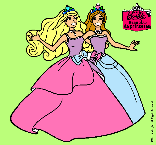 Barbie y su amiga súper felices