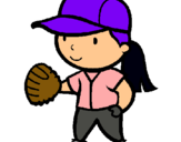 Dibujo Jugadora de béisbol pintado por alandavid