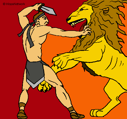 Gladiador contra león