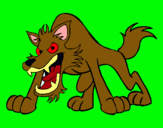 Dibujo Lobo 2 pintado por miaul