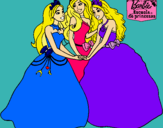 Dibujo Barbie y sus amigas princesas pintado por  RIRTOJREIGF