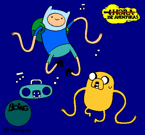 Finn y Jake escuchando música