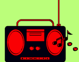 Dibujo Radio cassette 2 pintado por melosa