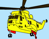 Dibujo Helicóptero al rescate pintado por Orlandito
