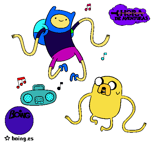 Finn y Jake escuchando música