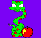 Dibujo Serpiente y manzana pintado por yetsemany