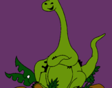 Dibujo Diplodocus sentado pintado por mmmmmmmmmmmm