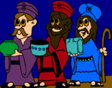 Dibujo Los Reyes Magos pintado por 060744