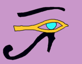 Dibujo Ojo Horus pintado por albita3