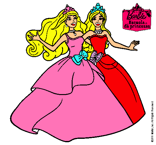 Barbie y su amiga súper felices