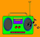 Dibujo Radio cassette 2 pintado por qwertyuiopas