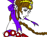 Dibujo Princesa china pintado por yedra