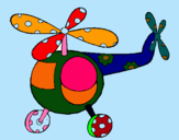 Dibujo Helicóptero adornado pintado por khf75