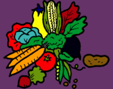Dibujo verduras pintado por tino2009