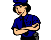Dibujo Mujer policía pintado por dufhrw3iuy4l