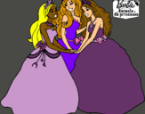 Dibujo Barbie y sus amigas princesas pintado por pochus