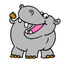 Dibujo Hipopótamo pintado por petraca