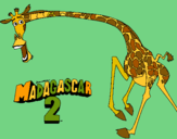 Dibujo Madagascar 2 Melman 2 pintado por 4x4mayra