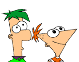 Dibujo Phineas y Ferb pintado por lorena886