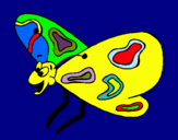 Dibujo Mariposa contenta pintado por melosa