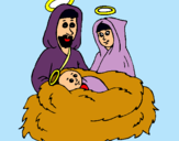 Dibujo Natividad pintado por venezia