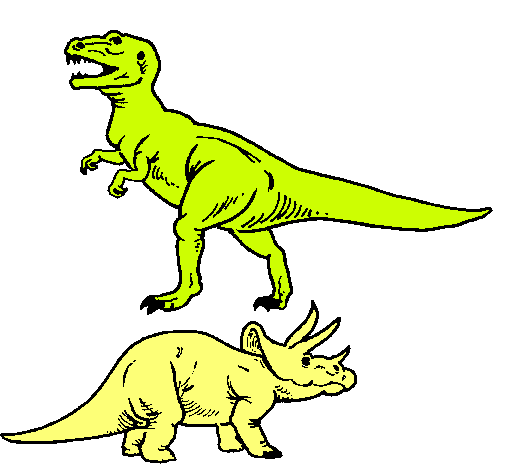 Triceratops y tiranosaurios rex