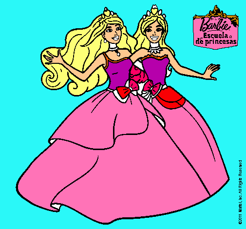 Barbie y su amiga súper felices