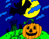 Dibujo Paisaje de Halloween pintado por juandavidmej