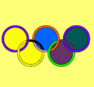 Dibujo Anillas de los juegos olimpícos pintado por wepa