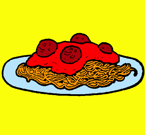 Dibujo Espaguetis con carne pintado por PEPITAYO5