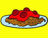 Dibujo Espaguetis con carne pintado por PEPITAYO5