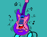 Dibujo Guitarra eléctrica pintado por gassss