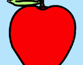 Dibujo manzana pintado por javiii