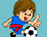 Dibujo Chico jugando a fútbol pintado por juan2003