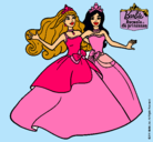 Dibujo Barbie y su amiga súper felices pintado por julioo