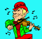 Dibujo Duende tocando el violín pintado por CANTARIN
