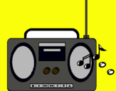 Dibujo Radio cassette 2 pintado por chitolin