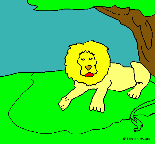 Dibujo Rey león pintado por franbell