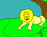 Dibujo Rey león pintado por franbell