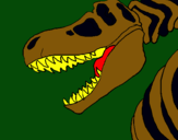 Dibujo Esqueleto tiranosaurio rex pintado por arthu