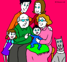 Dibujo Familia pintado por beti