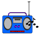 Dibujo Radio cassette 2 pintado por joig