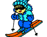 Dibujo Niño esquiando pintado por 999888999888