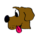 Dibujo Perro con la lengua fuera pintado por manuelaG90