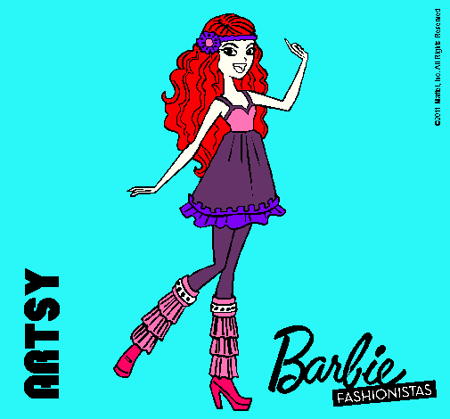 Dibujo Barbie Fashionista 1 pintado por xochitl12