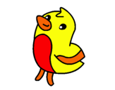 Dibujo Dibu el pollito pintado por lenzei