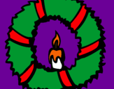 Dibujo Corona de navidad II pintado por navidades