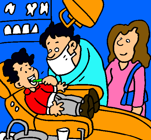 Niño en el dentista