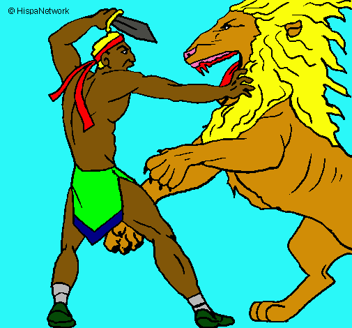 Gladiador contra león