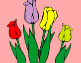 Dibujo Tulipanes pintado por NATATEC